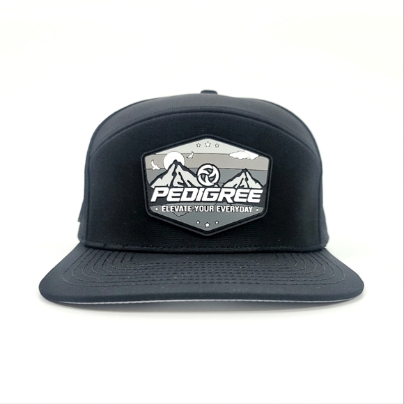 Pedigree Waterproof! 💦 6-Panel Snapback Hat with 3D PVC Patches | Black - Picture 2 of 4
